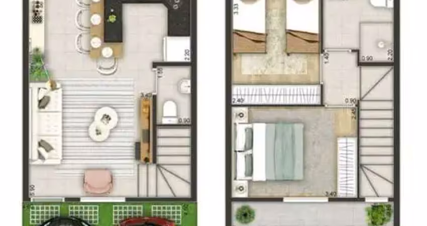 Sobrado com 2 dormitórios à venda, 60 m² por r$ 435.000,00 - villa dos jatobás - parque santa rosa - suzano/sp