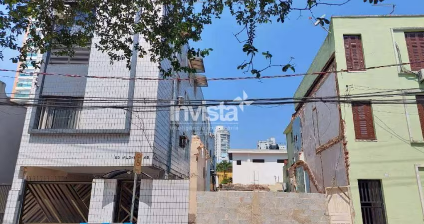 Terreno no bairro do Gonzaga em Santos