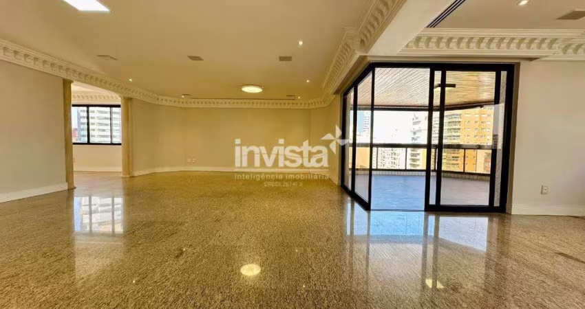 Apartamento no bairro do Gonzaga em Santos com 4 Suítes