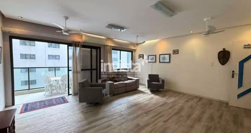Locação de 3 dormitórios mobiliados com vista lateral para o mar, bairro do boqueirão