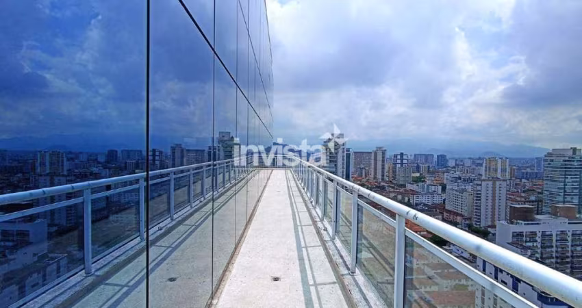 Sala Comercial para Alugar com 465m² de área privativa 10 garagens e Heliponto na principal Avenida de Santos