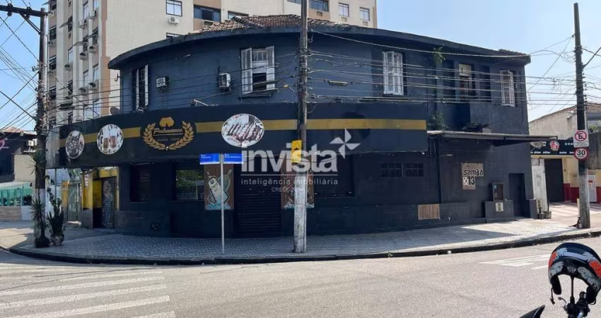 Ponto Comercial/Loja de ESQUINA na Praça Palmares em Santos