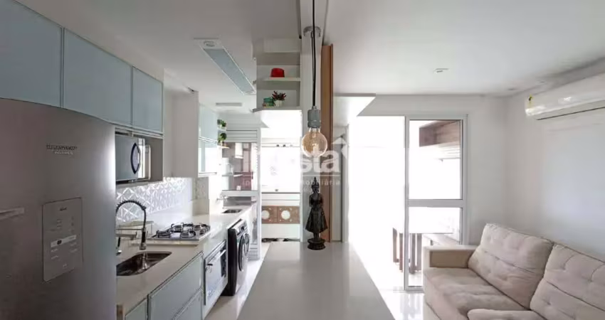 Apartamento 100% mobiliado para alugar no my way na ponta da praia em santos