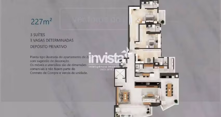Apartamento com 3 quartos à venda no Ponta da Praia, Santos 