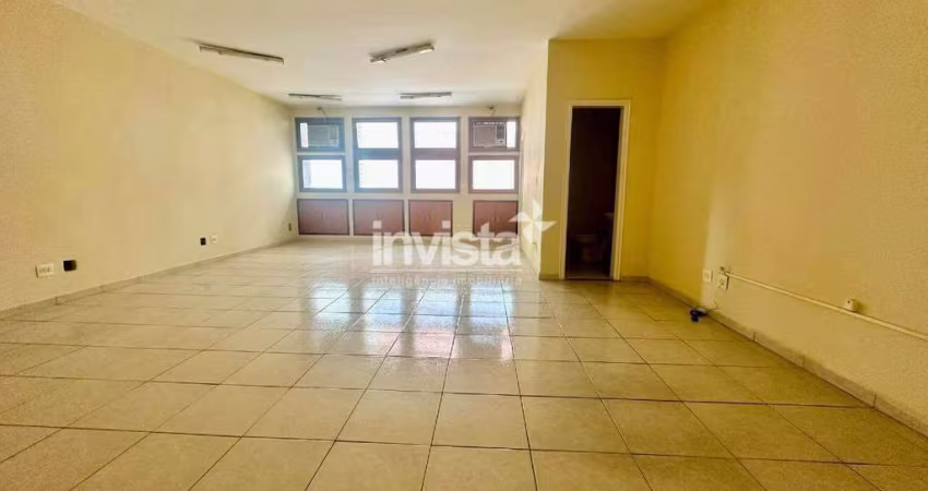 Sala comercial no bairro do Gonzaga em Santos