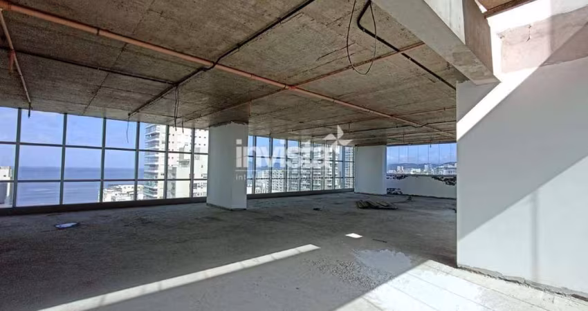 Sala Comercial / Andar e Laje Corporativa para alugar com 350m² no Embaré em Santos