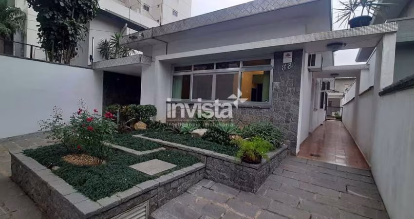 LOCAÇÃO - Casa no Embaré, 4 quartos, mobiliada e equipada