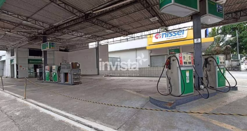 Ponto Comercial / Posto de Gasolina para Alugar com 864 m² no Embaré em Santos/SP