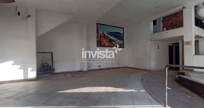 Ponto comercial de esquina para alugar na avenida pinheiro machado no marapé em santos