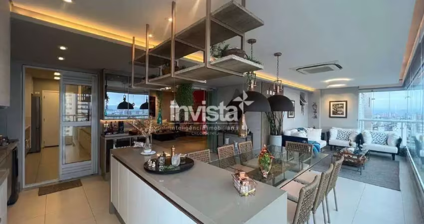 Apartamento com 3 quartos para alugar no Boqueirão, Santos 