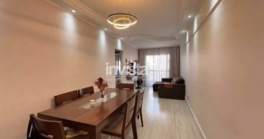 Apartamento à venda no Marapé – Santos/SP Porteira fechada | 2 dormitórios | Vista livre