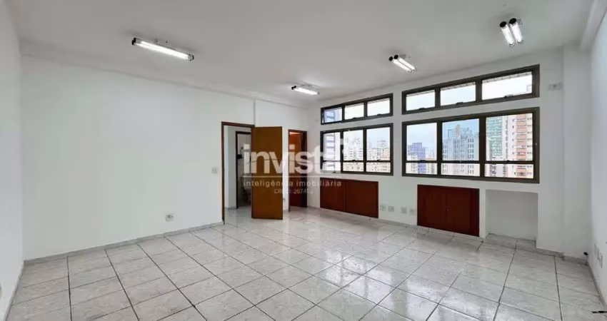 Sala comercial para alugar no bairro do boqueirão em santos