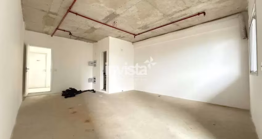 Sala comercial de 48 m² no fusion office – vila mathias, santos/sp