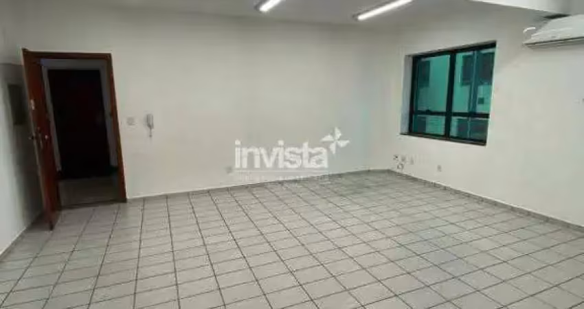 Sala comercial para alugar no Macuco, Santos 