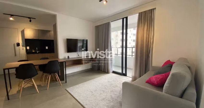 Apartamento na ponta da praia mobiliado com área de lazer completa