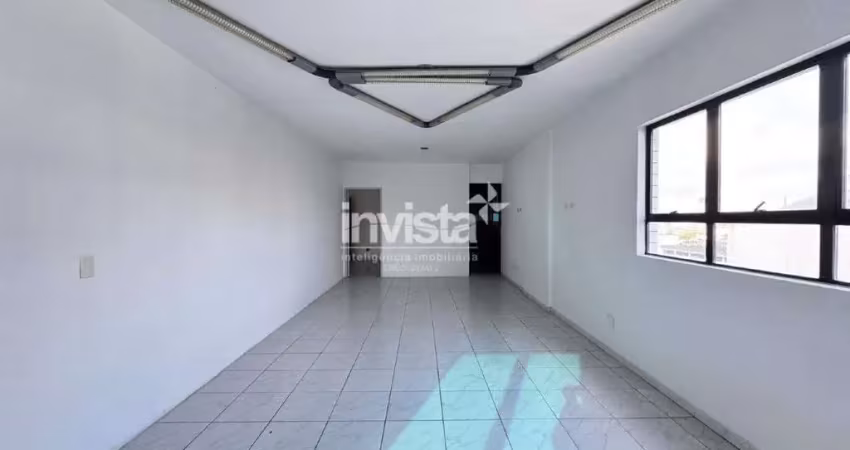 Sala comercial para alugar com 170m² na avenida ana costa no bairro da vila mathias em santos