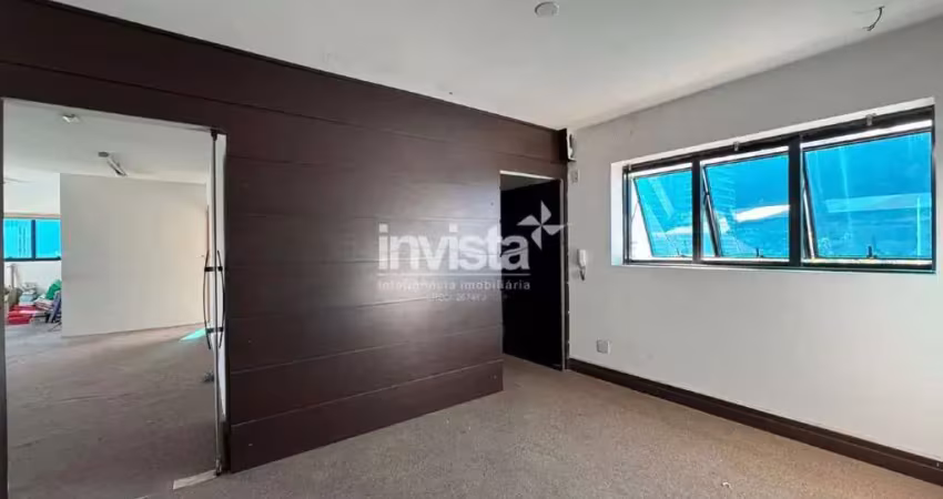 Sala comercial para alugar com 170m² na avenida ana costa no bairro da vila mathias em santos