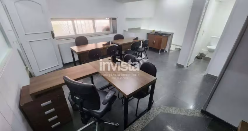 Sala comercial para alugar no Gonzaga, Santos 