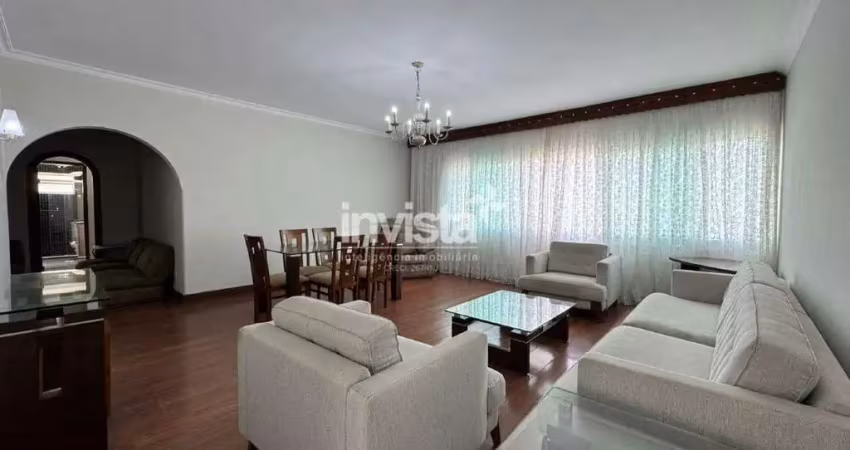 Apartamento 3 dormitórios sendo 1 suíte com 180 m² próximo a praia no boqueirão em santos