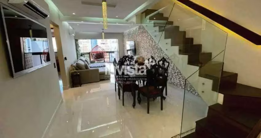 Cobertura com 3 quartos para alugar na Aparecida, Santos 