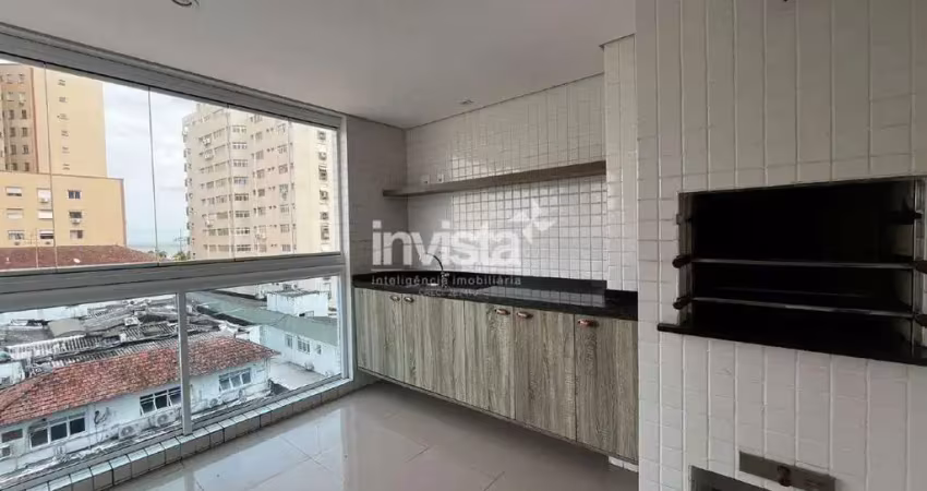 Apartamento com 3 quartos para alugar no Ponta da Praia, Santos 