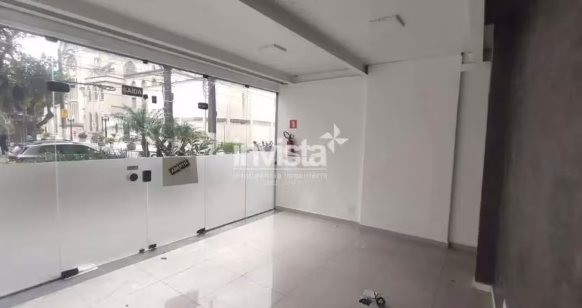 Sala comercial térrea no centro de santos (2 salas e mezanino - 100 m²)