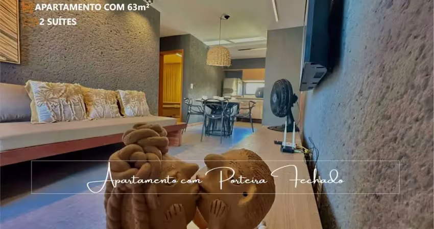 Villas manatee - apto de 2 suítes com 63m² na praia do patacho