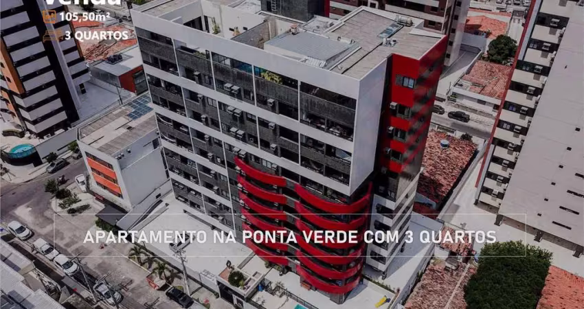 Edifício monalisa – apartamento com 3 quartos, 105,50m², nascente