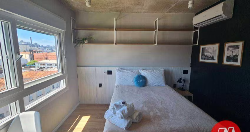 Studio com 1 dormitório para alugar, 27 m²  no Bairro Santa Cecília - Porto Alegre/RS