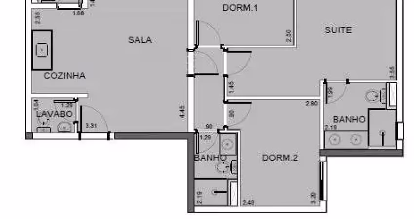 Apartamento para venda em barueri, jardim iracema/aldeia, 3 dormitórios, 1 suíte, 2 banheiros, 3 vagas