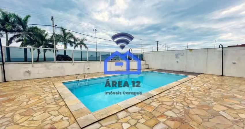 Apartamento à Venda no bairro do Massaguaçu, com 2 dormitórios e sacada com vista pro mar, banheiro