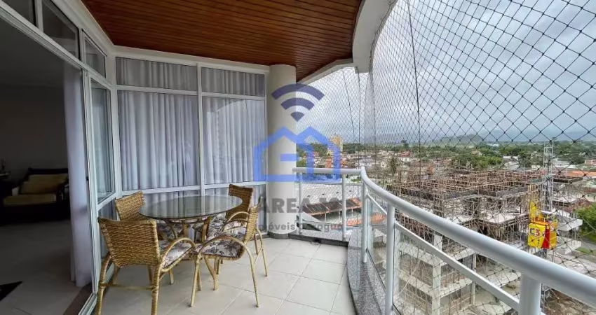 Excelente apartamento mobiliado à venda - três dormitórios na avenida da praia do indaiá, bairro no