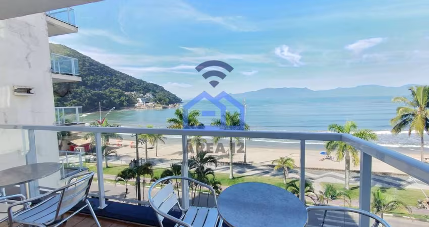 Apartamento frente mar de 3 dormitórios para locação no bairro da Martim de Sá em Caraguatatuba, SP