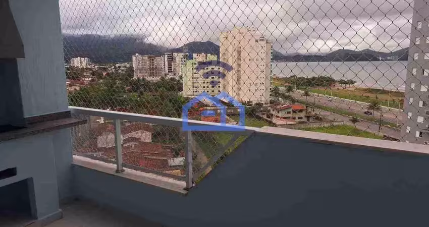 Apartamento vista mar para locação, parque balneário poiares, caraguatatuba, sp