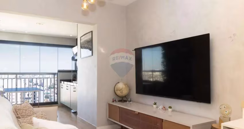 Apartamento na vila mascote com 67m² - 2 dormitórios, 1 suíte, varanda gourmet - 1 vaga