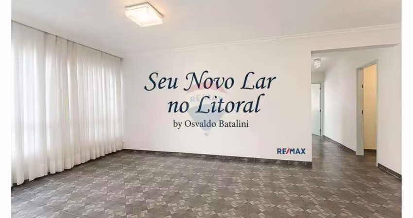 Apto 3 dorm, 1 suíte, 157m2, 1 vaga, frente mar, itararé - são vicente