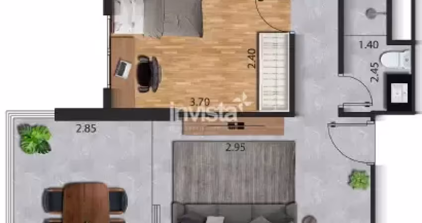 Apartamento à venda no bairro José Menino, Santos - SP