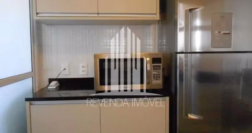 Apartamento de luxo para locação na Cidade Monções, São Paulo-SP: 1 quarto, 1 suíte, 2 salas, 2 banheiros, 1 vaga, 53m².