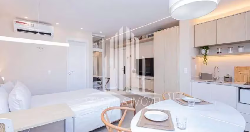 Excelente apartamento para locação no itaim bibi, são paulo-sp: 1 quarto, 1 suite, 1 sala, 1 banheiro, 28,00 m² de área