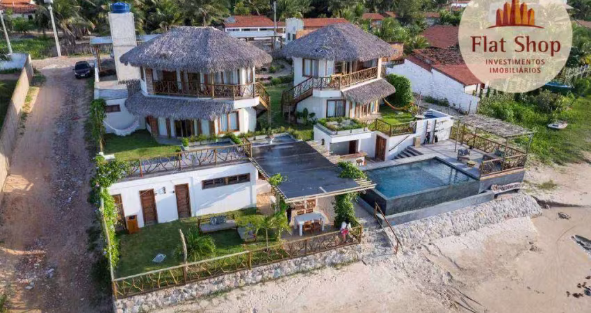 Pousada em amontada frente mar  à venda,  por r$ 3.600.000 - praia caetanos - amontada/ce