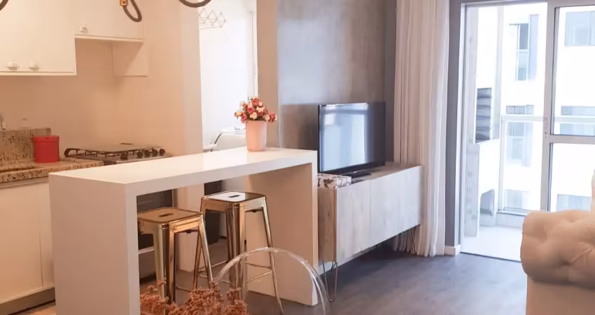 Apartamento mobiliado 1 suíte + 1 dórmitório na praia brava