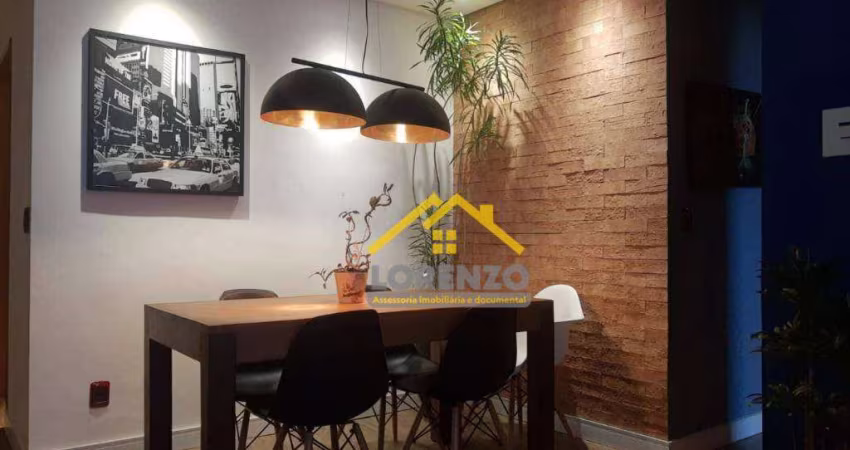 Apartamento com 3 dormitórios à venda, 59 m² por R$ 445.000,00 - Vila Valparaíso - Santo André/SP