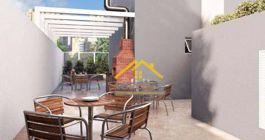 Apartamento à venda, 53 m² por R$ 413.000,01 - Vila Tibiriçá - Santo André/SP