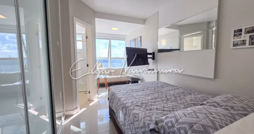 Studio mobiliado em andar alto no edificio hyde park em frente ao colégio bom jesus centro e fae