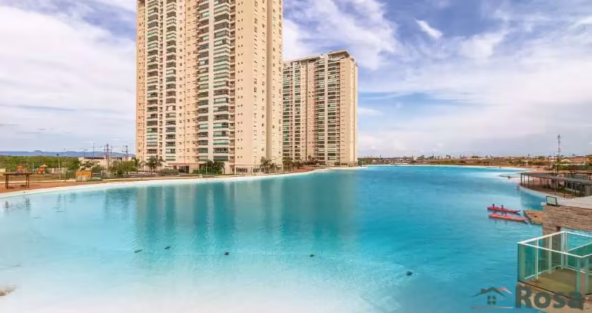 Apartamento para venda e locação, com 3 suítes, completos com armários planejados e praia privativa no brasil beach, cuiabá. - ap7787