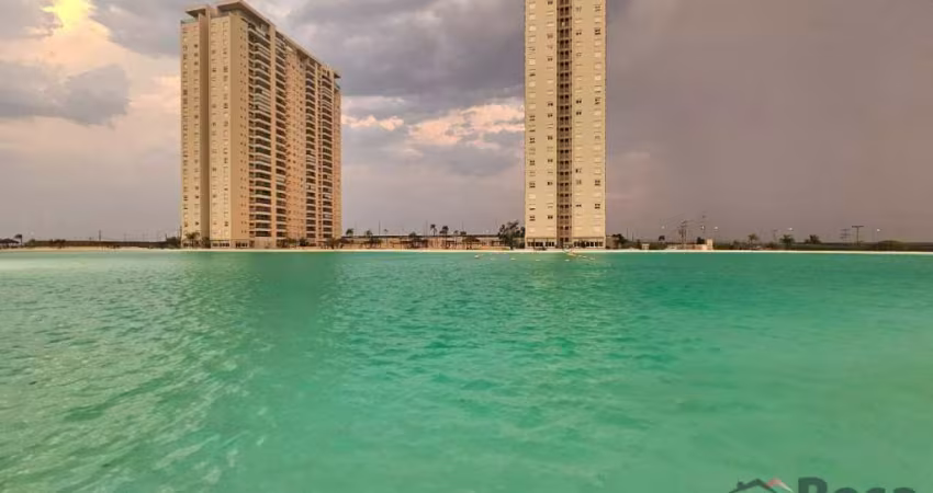 Apartamento de luxo com lagoa e praia artificial para venda com móveis, próximo ao colégio plural, ribeirão do lipa, cuiabá - ap8430