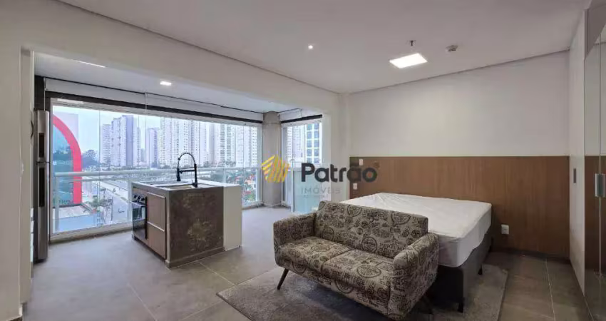 Mondial home com 1 dormitório, 42 m² - venda por r$ 600.000 ou aluguel por r$ 4.115/mês - centro - são bernardo do campo/sp