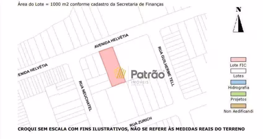 Terreno à venda, 1000 m² por r$ 1.750.000,00 - taboão - são bernardo do campo/sp