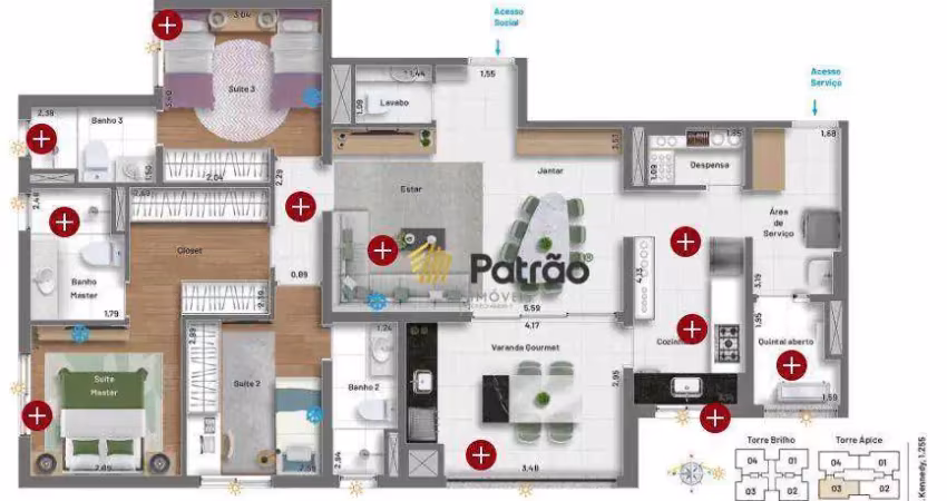 Mistral patriani com 3 suítes à venda, 124 m² por r$ 1.690.000 - jardim do mar - são bernardo do campo/sp