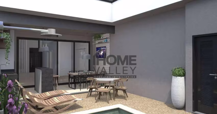 Casa térrea, em construção, com 3 suítes, localizada no condomínio mont´alcino, valinhos, à  venda por r$ 1.879.000,00